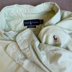 Ralph Lauren Mint Green Button-Down Shirt
